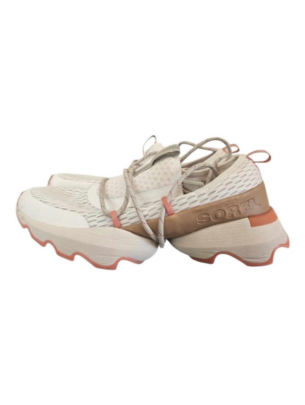 Sorel KINETIC Impact II Lace White Pink Chunky Comfy Sneakers Sz 5.5-6